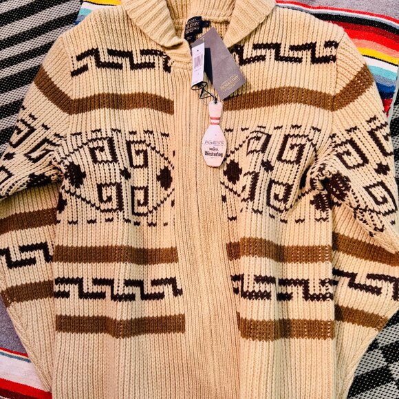 NWT Pendleton Mens The Original Westerley Lambswool Cardigan Sweater Wool Large - Picture 1 of 12